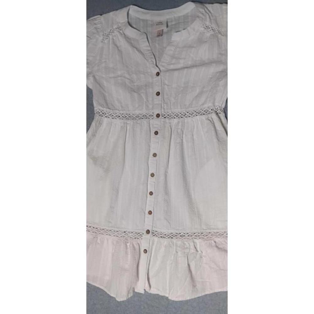 Knox Rose Button Up Sundress Womens Size Small White Lace Cottagecore Boho... - Picture 5 of 12